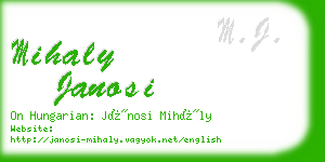 mihaly janosi business card